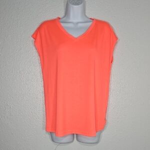 Shein Neon Orange Women's Sleevless Top M